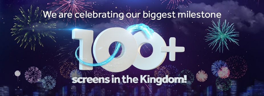 100 + screens in the kingdom