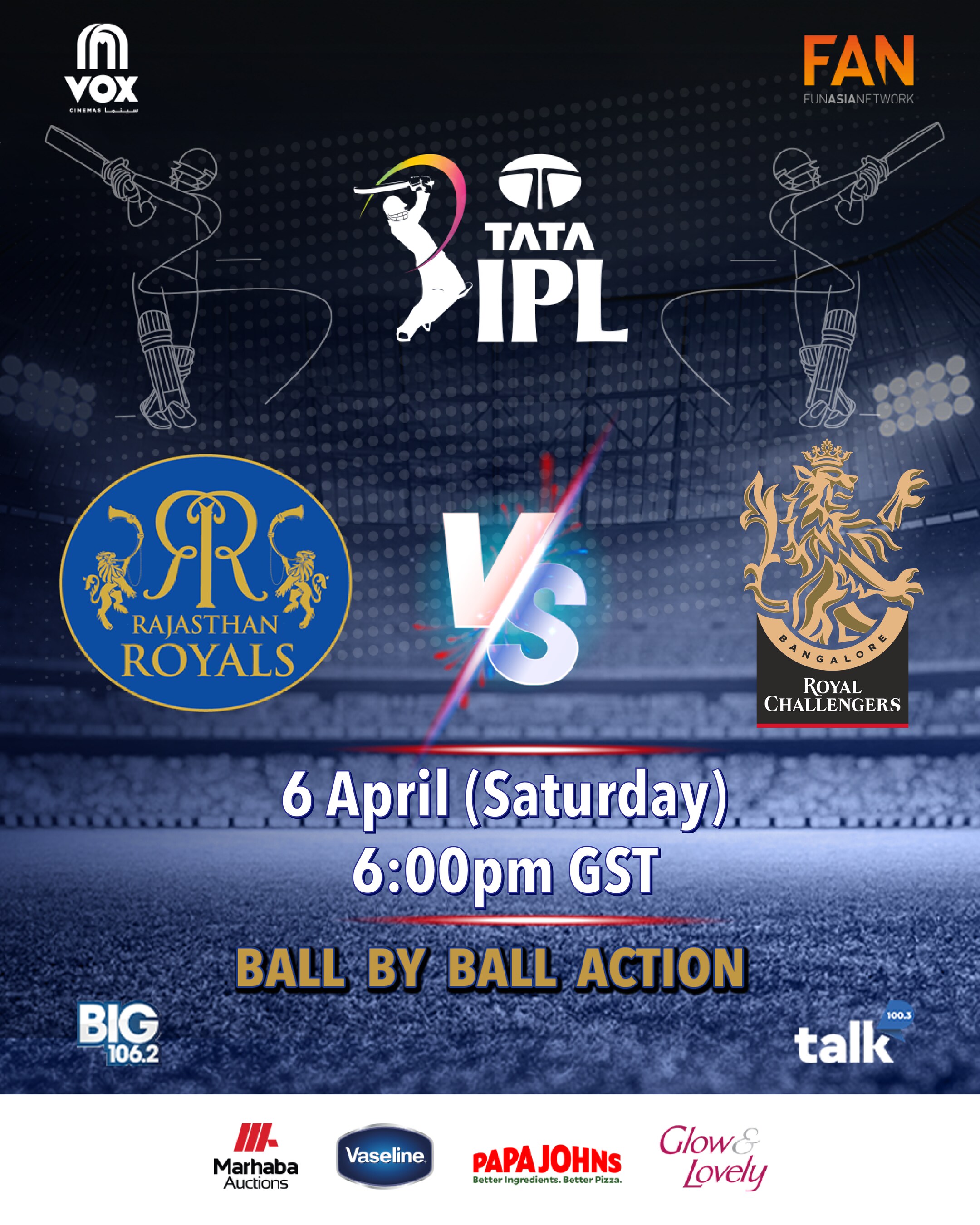 Indian Premier League 2024: RR V. RCB