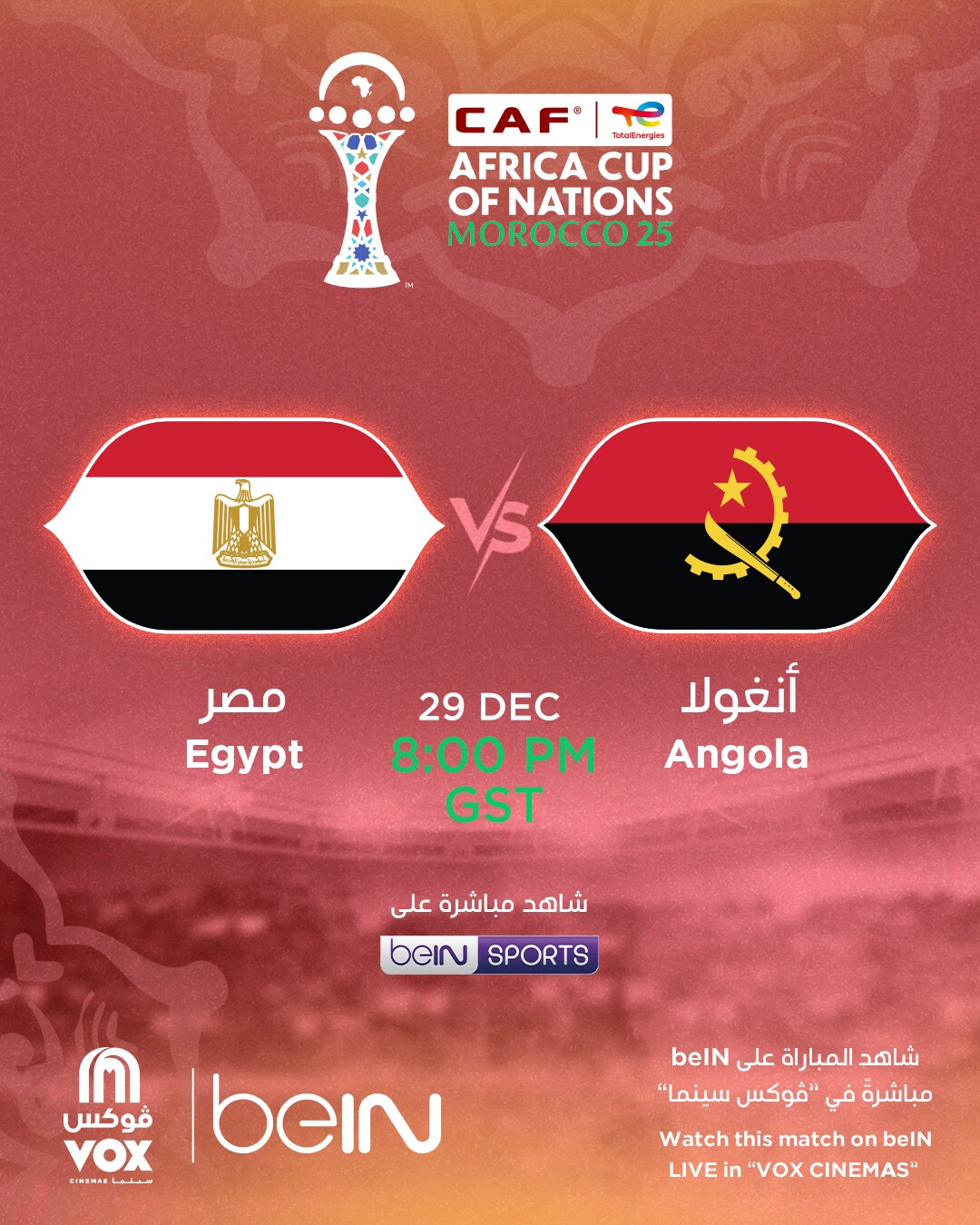 Movie poster for AFCON 2025: Angola Vs. Egypt