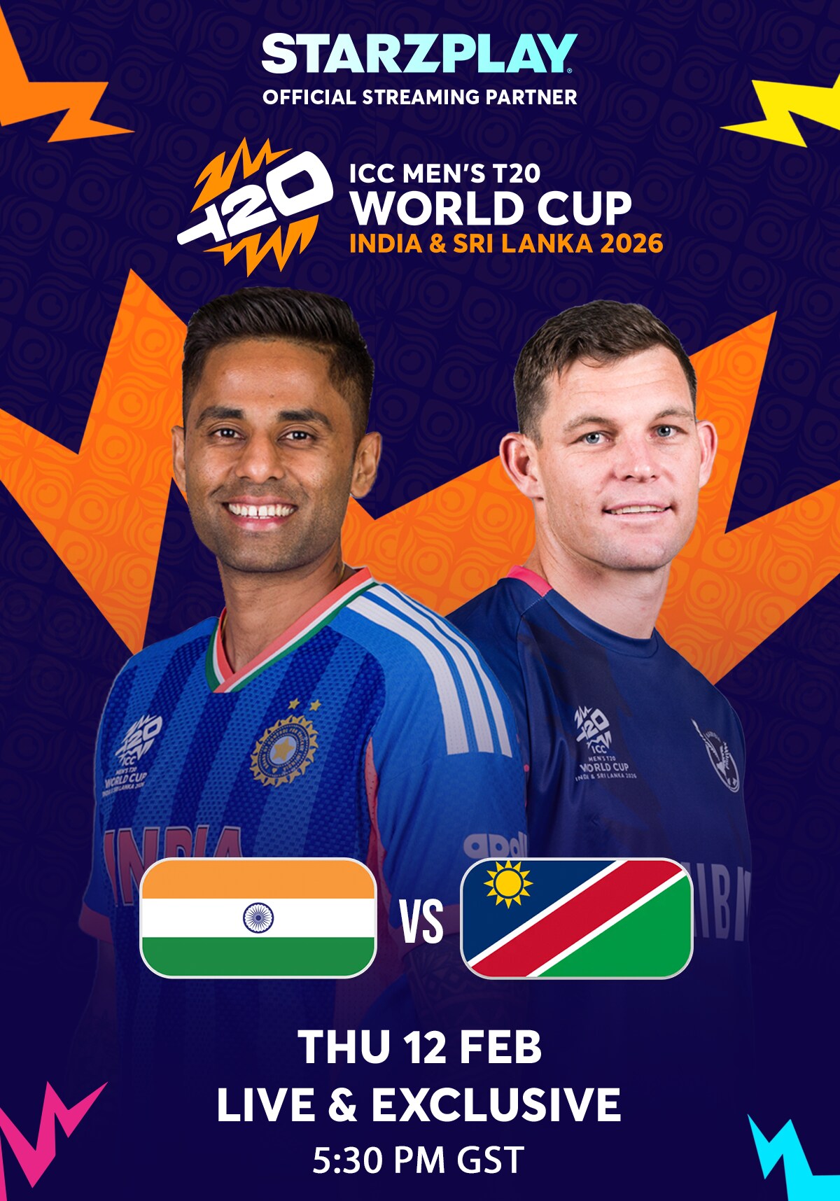 Movie poster for ICC MT20 World Cup 2026: India Vs. Namibia