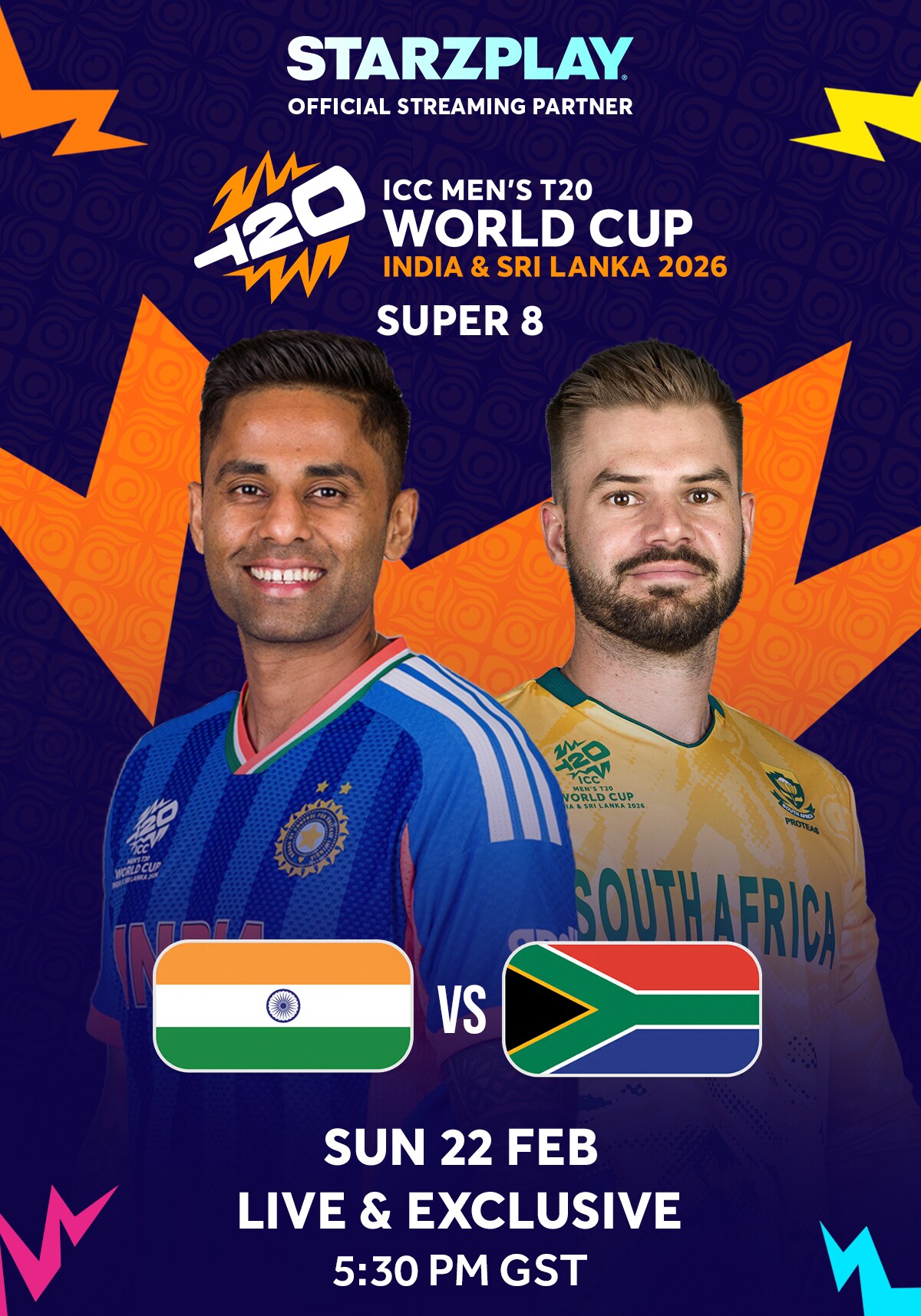 Movie poster for ICC MT20 World Cup 2026: India Vs. South Africa