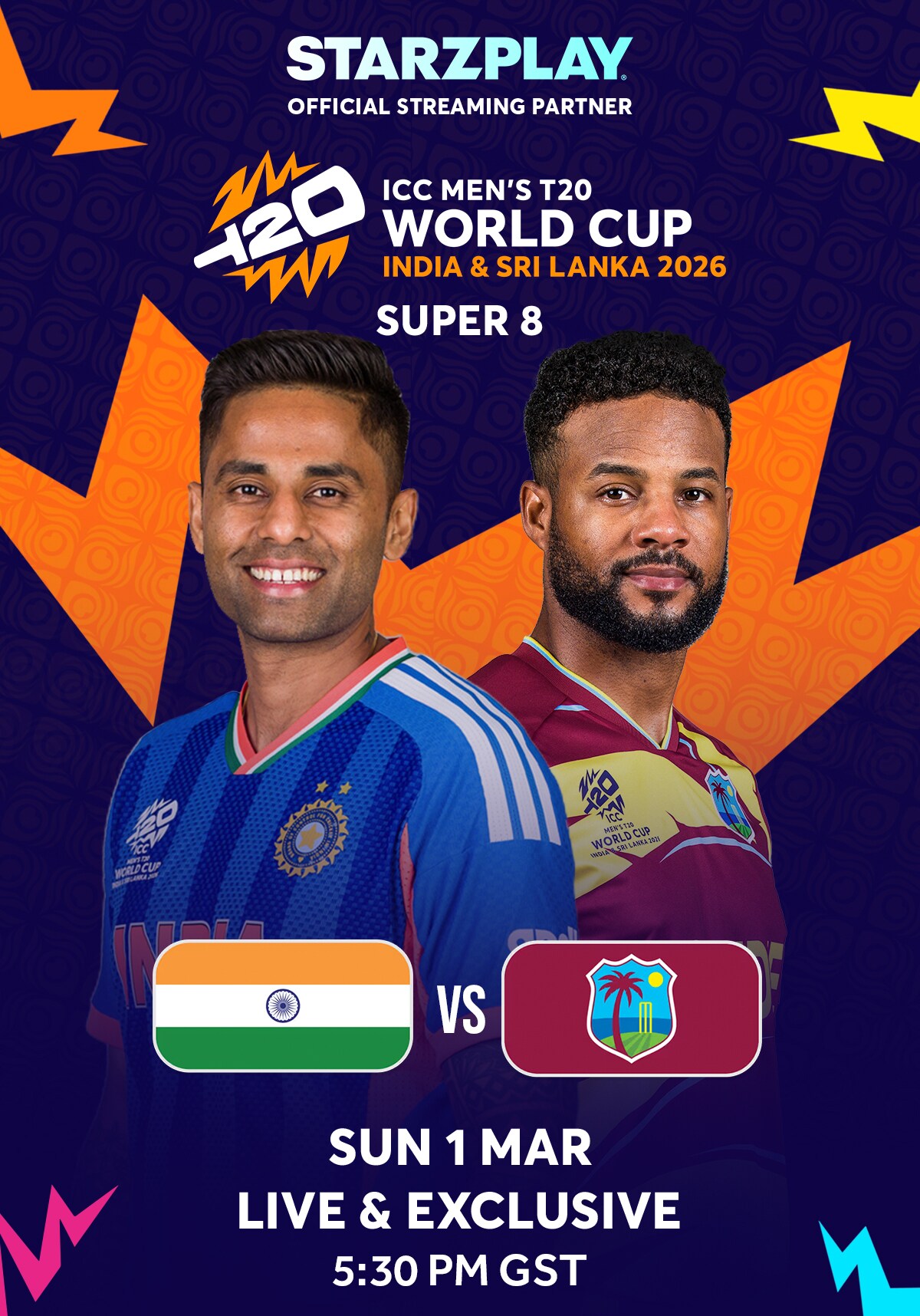 Movie poster for ICC MT20 World Cup 2026: India Vs West Indies