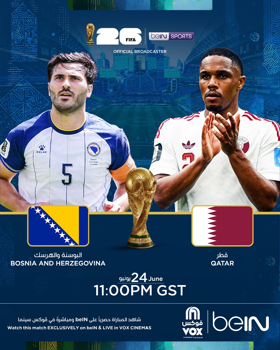 Movie poster for FIFA 2026:Bosnia & Herzegovina vs Qatar